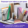 Лоток вертикальный для бумаг BRAUBERG Germanium (250х72х315 мм), металлический, черный, 231948