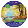 Холст на картоне BRAUBERG ART CLASSIC, 40 см, грунтованный, круглый, 100% хлопок, мелкое зерно, 190624