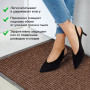 Коврик входной ворсовый влаго-грязезащитный ЛАЙМА, 40х60 см, ребристый, толщина 7 мм, коричневый, 602862