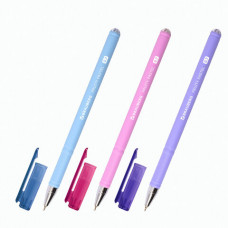 Ручка шариковая масляная BRAUBERG FRUITY Pastel, СИНЯЯ, soft-touch, узел 0,7 мм, линия письма 0,35 мм, 142958, OBP322