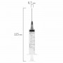 Шприц 3-х компонентный PASCAL, 5 мл, КОМПЛЕКТ 100 шт., в коробке, игла 0,7х30 - 22G, 120406