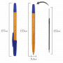 Ручка шариковая BRAUBERG Carina Orange, СИНЯЯ, корпус оранжевый, узел 1 мм, линия письма 0,5 мм, 141668