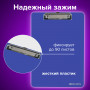 Доска-планшет BRAUBERG SOLID сверхпрочная с прижимом А4 (315х225 мм), пластик, 2 мм, СИНЯЯ, 226823