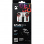 Наушники DEFENDER Basic 604, проводные, 1,2 м, вкладыши, черные с красным, 63605
