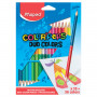 Карандаши двухцветные MAPED (Франция) Color Pep's 18 шт., 36 цветов, трехгранные, двусторонние, 829601