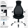 Кресло офисное BRABIX PREMIUM Genesis EX-517, пластик белый, ткань/экокожа/сетка черная, 531573