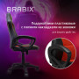 Кресло компьютерное BRABIX Rider EX-544, экокожа черная/ткань красная, 531583