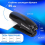 Степлер №24/6, 26/6 BRAUBERG Super, до 30 листов, черно-синий, 229084