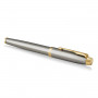 Ручка перьевая PARKER IM Core Brushed Metal GT, корпус серебристый матовый лак, позолоченные детали, синяя, 1931649