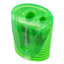 Точилка BRAUBERG Cell Dual, 2 отверстия, с контейнером, пластиковая, ассорти, 228435