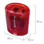 Точилка BRAUBERG Cell Dual, 2 отверстия, с контейнером, пластиковая, ассорти, 228435