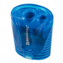 Точилка BRAUBERG Cell Dual, 2 отверстия, с контейнером, пластиковая, ассорти, 228435