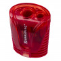 Точилка BRAUBERG Cell Dual, 2 отверстия, с контейнером, пластиковая, ассорти, 228435