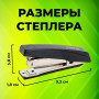 Степлер №10 STAFF Basic, до 10 листов, с антистеплером, черный, 224625
