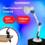 Светильник настольный SONNEN TL-007, на подставке + струбцина, 40 Вт, Е27, БЕЛЫЙ, высота 60 см, 235539