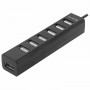 Хаб DEFENDER Quadro Swift, USB 2.0, 7 портов, черный, 83203