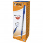 Ручка шариковая с грипом BIC Round Stic Exact, СИНЯЯ, корпус серый, узел 0,8 мм, линия письма 0,3 мм, 918543