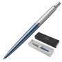Ручка шариковая PARKER Jotter Core Waterloo Blue CT, корпус голубой, хромированные детали, синяя, 1953191