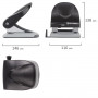 Дырокол BRAUBERG G-Line, до 40 листов, черный, 224341