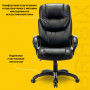 Кресло офисное BRABIX PREMIUM Nord EX-590, черный пластик, экокожа, черное, 532097