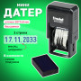 Датер-мини месяц цифрами, для банка, оттиск 20х4 мм, синий, TRODAT 4810 BANK, корпус черный