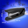 Степлер №24/6, 26/6 BRAUBERG ULTRA, до 30 листов, с антистеплером, черный, 228756