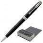 Ручка шариковая PARKER Sonnet Core Lacquer Black CT, корпус черный глянцевый лак, палладиевые детали, черная, 1931502