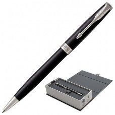 Ручка шариковая PARKER Sonnet Core Lacquer Black CT, корпус черный глянцевый лак, палладиевые детали, черная, 1931502