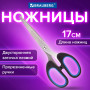 Ножницы BRAUBERG Classic+, 160 мм, классической формы, резиновые вставки, черно-синие, 236447