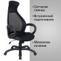 Кресло офисное BRABIX PREMIUM Genesis EX-517, пластик черный, ткань/экокожа/сетка черная, 531574