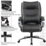 Кресло офисное BRABIX PREMIUM Strong HD-009, НАГРУЗКА до 200 кг, экокожа черная, ткань серая, 531945