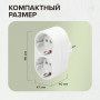 Сетевой переходник SONNEN U-020G, 2 розетки, с заземлением, 16 А, 511442