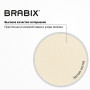 Кресло BRABIX Deco MG-316, без подлокотников, пятилучие серебристое, экокожа, слоновая кость, 532081