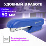 Степлер №10 BRAUBERG SX-19, до 12 листов, с антистеплером, синий, 228588