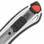 Нож канцелярский мощный 18 мм BRAUBERG Heavy duty, автофиксатор, резиновые вставки, металл, 237158