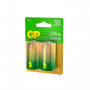 Батарейки GP Ultra, D (LR20, 13А), алкалиновые, комплект 2 шт., в блистере, 13AU-CR2