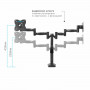 Кронштейн для 2 мониторов настольный KROMAX OFFICE-3, VESA 75/100, 10-24, до 2х10 кг, 7 степеней свободы, 20032