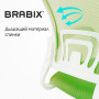 Кресло BRABIX Fly MG-396W, с подлокотниками, пластик белый, сетка, салатовое, 532403, MG-396W_532403