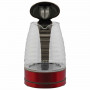 Чайник SCARLETT SC-EK27G62, 1,7 л, 2200 Вт, закрытый нагревательный элемент, стекло, красный