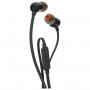 Наушники с микрофоном (гарнитура) JBL T110 BLK, проводные, 1,2 м, вкладыши, стерео, черные, T110BLK