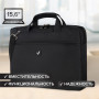 Сумка деловая BRAUBERG Chance, 30х40х4 см, отделение для планшета и ноутбука 15,6, ткань, черная, 240458