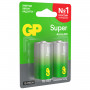 Батарейки GP Super, С (LR14, 14А), алкалиновые, комплект 2 шт., в блистере, 14A-2CR2