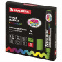 Маркер меловой BRAUBERG POP-ART, сухостираемый, для гладких поверхностей, 5 мм, ЗЕЛЕНЫЙ, 151532