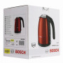Чайник BOSCH TWK7804, 1,7 л, 2200 Вт, закрытый нагревательный элемент, нержавеющая сталь, красный