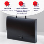 Папка-портфель пластиковая BRAUBERG Energy А4 (330х256х32 мм), без отделений, черная, 221202