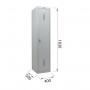 Шкаф металлический для одежды BRABIX LK 11-40, УСИЛЕННЫЙ, 1 секция, 1830х400х500 мм, 20 кг, 291130, S230BR403102