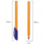 Ручка шариковая масляная BRAUBERG Extra Glide Orange, СИНЯЯ, трехгранная, узел 0,7 мм, линия письма 0,35 мм, 142925