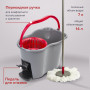 Набор для уборки ЛАЙМА, ведро 14 л/7 л с отжимом и педалью, швабра с круглой насадкой (2 шт., кольцо), 603622
