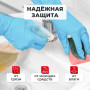 Перчатки НИТРИЛОВЫЕ МНОГОРАЗОВЫЕ, гипоаллергенные ЛАЙМА ПРОЧНЫЕ, хлопчатобумажное напыление, разм L (большой), 604999