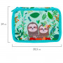 Пенал без наполнения BRAUBERG, 3 отделения, ткань, 20,5х14 см, Sloths, 229291